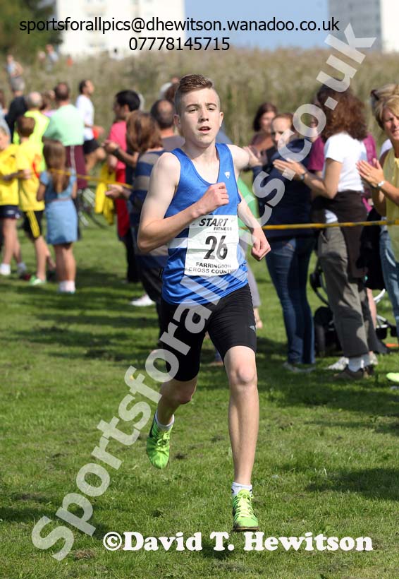 Boys under-15s Sunderland Harreirs Cross Country. Photo: David T. Hewitson/Sports for All Pics